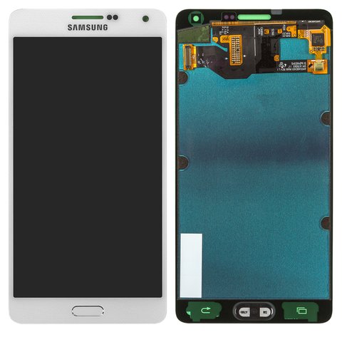 Дисплей для Samsung A700 Galaxy A7; Samsung, білий, без рамки, Original, сервісне опаковання, #GH97 16922A