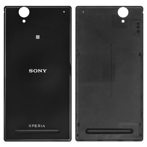 Задняя панель корпуса для Sony D5303 Xperia T2 Ultra, D5306 Xperia T2 Ultra, D5322 Xperia T2 Ultra DS, черная, Original PRC 