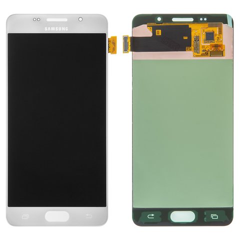 Дисплей для Samsung A510 Galaxy A5 2016 , белый, без рамки, Оригинал переклеено стекло 