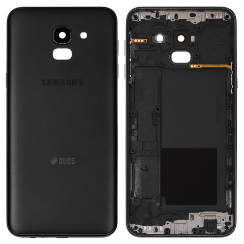Задня панель корпуса для Samsung J600F Galaxy J6, чорна