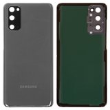 Задняя панель корпуса для Samsung G980 Galaxy S20, серая, со стеклом камеры, cosmic grey