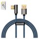 USB кабель Baseus Legend, USB тип-C, USB тип-A, 100 см, 66 Вт, синій, #CACS000403