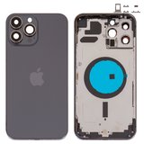 Корпус для iPhone 13 Pro Max, серый, с держателем SIM-карты, с боковыми кнопками, graphite