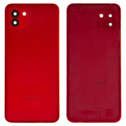 Задняя панель корпуса для Samsung A035F Galaxy A03, красная