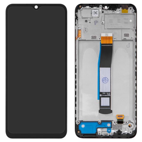 Дисплей для Xiaomi Redmi 10C, черный, с рамкой, High Copy