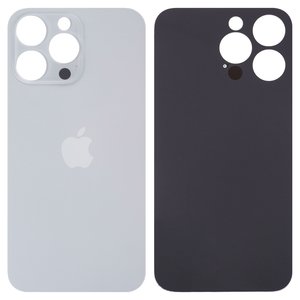 Задняя панель корпуса для iPhone 14 Pro Max, белая, не нужно снимать стекло камеры, Original PRC , big hole