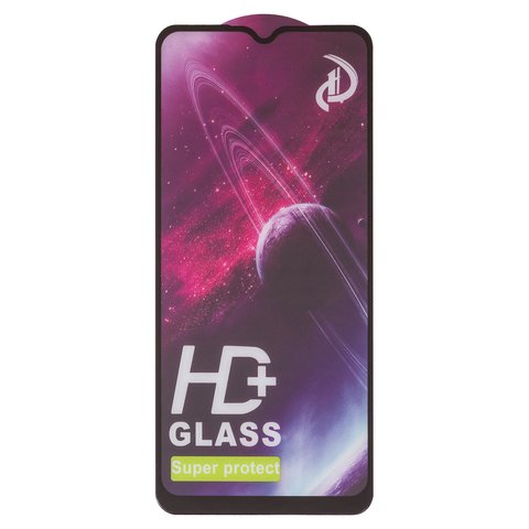 Захисне скло All Spares для Huawei Honor X6a, сумісне з чохлом, Full Glue, чорний, шар клею нанесений по всій поверхні