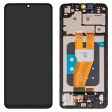 Дисплей для Samsung A055 Galaxy A05, черный, с рамкой, Оригинал (переклеено стекло)