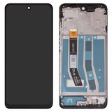 Дисплей для Motorola Moto G55, черный, с рамкой, Original (PRC)