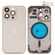 Корпус для iPhone 14 Pro, золотистый, с держателем SIM-карты, с боковыми кнопками, Original (PRC), EU Version, gold
