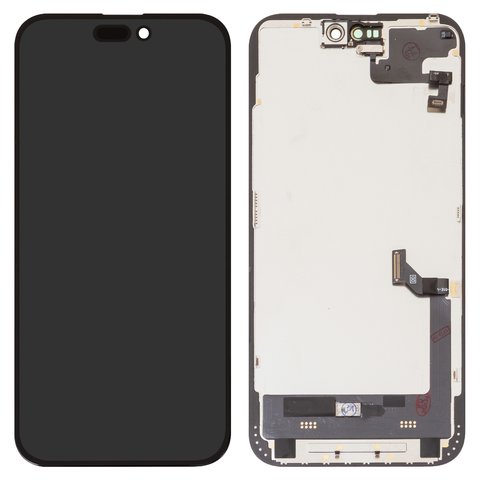 Дисплей для iPhone 15 Plus, черный, с рамкой, High Copy, без ошибки, OLED , DD OLED OEM soft, diagnosable