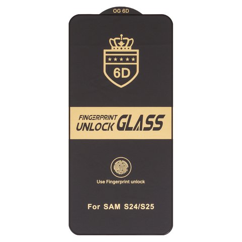 Захисне скло ESD 6D для Samsung S921 Galaxy S24, S931 Galaxy S25, сумісне з чохлом, Full Glue, Anti Static, без упаковки , чорний