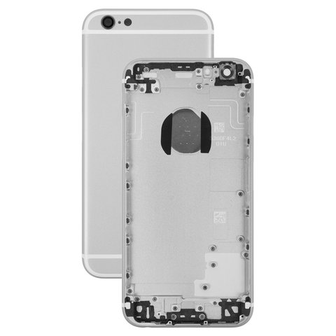 Housing compatible with Apple iPhone 6S, white, with SIM card holders, with side buttons 