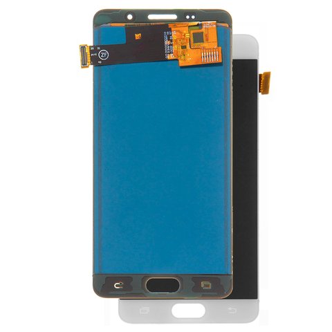 LCD compatible with Samsung A510 Galaxy A5 2016 , white, with light adjustable, without frame, Copy, TFT  