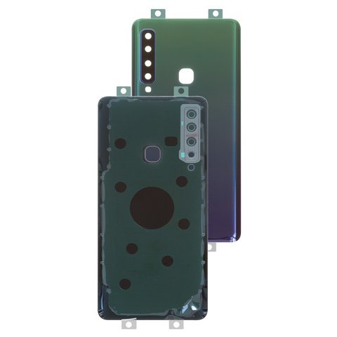 Panel trasero de carcasa puede usarse con Samsung A920F DS Galaxy A9 2018 , azul, con vidrio de cámara