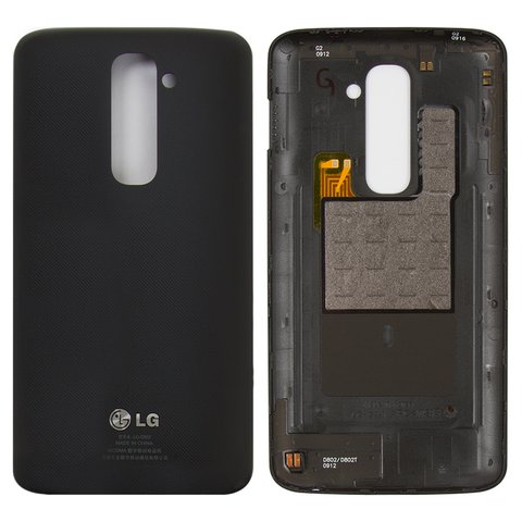 Battery Back Cover compatible with LG G2 D800, G2 D801, G2 D802, G2 D803, G2 D805, LS980, black 
