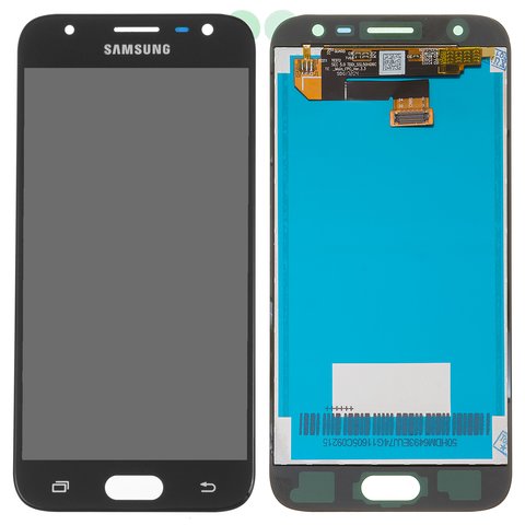 Дисплей для Samsung J330 Galaxy J3 2017 , черный, без рамки, Оригинал переклеено стекло 
