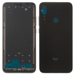 Housing compatible with Xiaomi Redmi Note 7, black, M1901F7G, M1901F7H, M1901F7I 