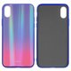 Case Baseus compatible with iPhone X, (red, dark blue, with iridescent color, silicone, glass) #WIAPIPHX-XC39