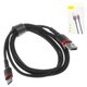 USB Cable Baseus Cafule, (USB type-A, USB type C, 100 cm, 3 A, red, black) #CATKLF-B91