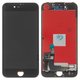 LCD compatible with iPhone 7, (black, with frame, AAA, Tianma, with camera and proximity sensor plastics)