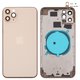Carcasa puede usarse con iPhone 11 Pro Max, dorado, con botones laterales,  con sujetador de tarjeta SIM, matte gold