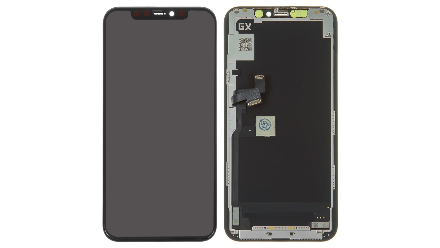 LCD compatible with iPhone 11 Pro Max, (black, with frame, change glass)