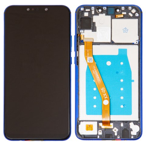 LCD compatible with Huawei Nova 3i, P Smart Plus, purple, with frame, High Copy 