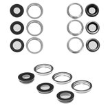 Camera Lens compatible with iPhone 12 Pro Max, (silver, with frames, set 3 pcs.)