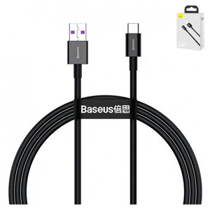 USB кабель Baseus Superior, USB тип C, USB тип A, 100 см, 66 Вт, 6 А, черный, силиконовый, #CATYS 01
