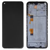 LCD compatible with Xiaomi Redmi Note 9 5G, Redmi Note 9T, (black, with frame, Original (PRC))