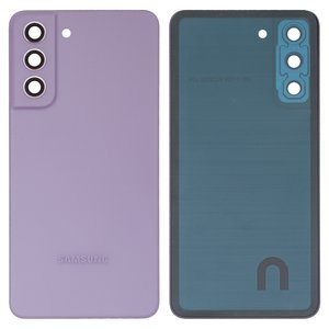 Panel trasero de carcasa puede usarse con Samsung G990B Galaxy S21 FE 5G, morada, con vidrio de cámara, lavender