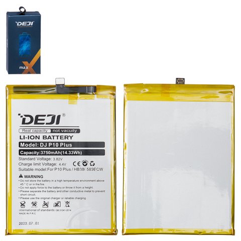 Battery Deji HB386589ECW compatible with Huawei Honor 8X, Mate 20 lite, Li ion, 3.82 V, 3750 mAh 