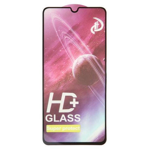 Tempered Glass Screen Protector All Spares compatible with Samsung A136 Galaxy A13 5G, Full Glue, compatible with case, black, the layer of glue is applied to the entire surface of the glass 