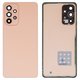 Housing Back Cover compatible with Samsung A336 Galaxy A33 5G, (pink, with camera lens, peach)