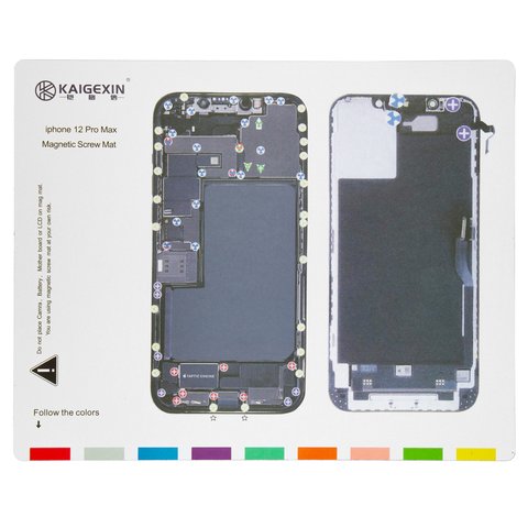 Alfombrilla aislante puede usarse con Apple iPhone 12 Pro Max, para organizar tornillos, magnético
