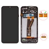 LCD compatible with Samsung A146B Galaxy A14 5G, (black, with frame, Original (PRC), 48 pin, SM-A146B A14 5G V04)