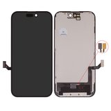 Дисплей для iPhone 15, черный, с рамкой, HC, без микросхемы, (OLED), GX OEM hard