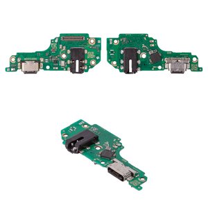 Flat Cable compatible with Vivo Y33s 5G, headphone connector, charge connector, with microphone, with components, High Copy, charging board 