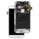 LCD compatible with Samsung I9505 Galaxy S4, (white, with frame, original (change glass) )
