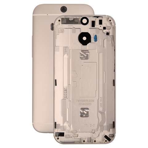 Housing Back Cover compatible with HTC One M8, golden 