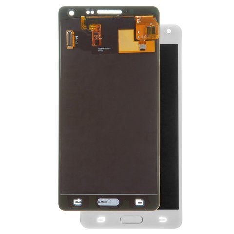 LCD compatible with Samsung A500 Galaxy A5, white, with light adjustable, Best copy, without frame, Copy, TFT  