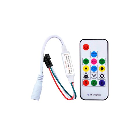 LED Controller with Radio Remote Control LED2017 RF RGB, 2048 px, 5 24 V 