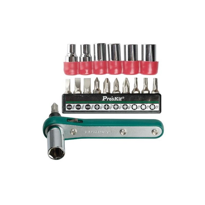 Offset Ratchet & Socket Driver Set Pro'sKit 1PK202A (Metric Size