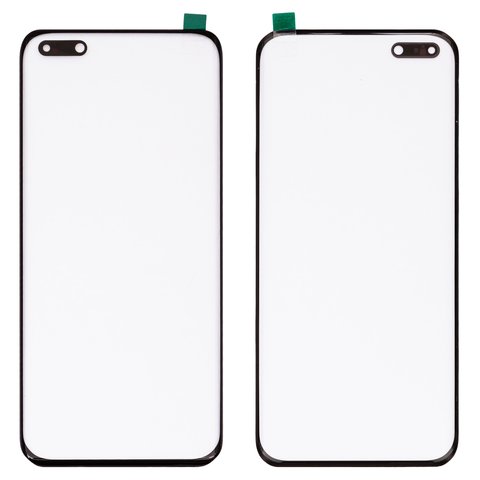 Housing Glass G+OCA PRO compatible with Huawei P40 Pro, P40 Pro Plus, with OCA film, black 