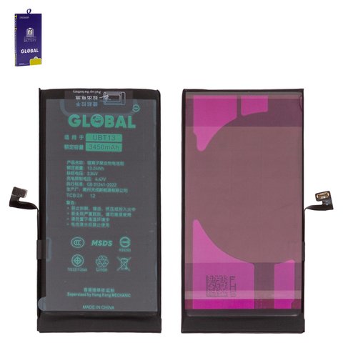 Battery Mechanic compatible with Apple iPhone 13, Li Polymer, 3.84 V, 3450 mAh, High Capacity, original IC