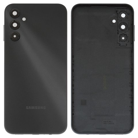 Задняя панель корпуса для Samsung A146 Galaxy A14 5G, черная, со стеклом камеры