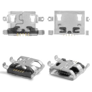 Conector de carga puede usarse con Xiaomi Mi 1, Mi 1S, Redmi Note 4X; Alcatel One Touch 6030 Idol, One Touch 7040 POP C7, 5 pin, micro USB tipo B