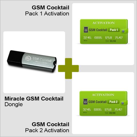 Miracle GSM Cocktail Dongle con Packs 1 y 2 activados