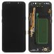 Pantalla LCD puede usarse con Samsung G955 Galaxy S8 Plus, negro, con marco, High Copy, (OLED)